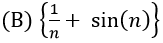 Which one of the following is a convergent sequence?