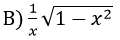 What is the cot(arc sinx) if 0 < x< 1?