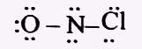 Which of the following is the most reasonable valence- bond structure of the nirocyl chloride (NOCl)?