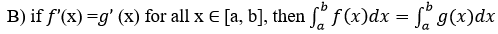 If f and g are continuous on ℜ and a, b ∈ R, which one of the following is necessarily true?