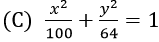 A man running a race-course noted that the sum of the distance from the two flag posts from him is always 10 meters and the distance between the flag post is 8 meters. What is the equation of the path traced by the man?