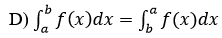 If f and g are continuous on ℜ and a, b ∈ R, which one of the following is necessarily true?