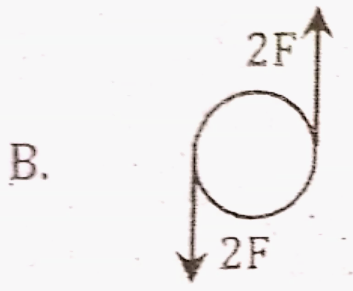 From the figures given below, which one is in equilibrium?