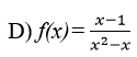 Which one of the following functions has NO vertical asymptote?